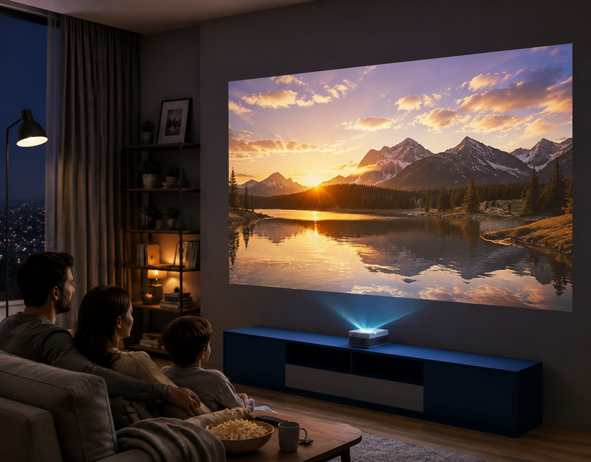 Tragbarer Beamer – HD Projektor für Heimkino, Filme, Gaming und Präsentationen
