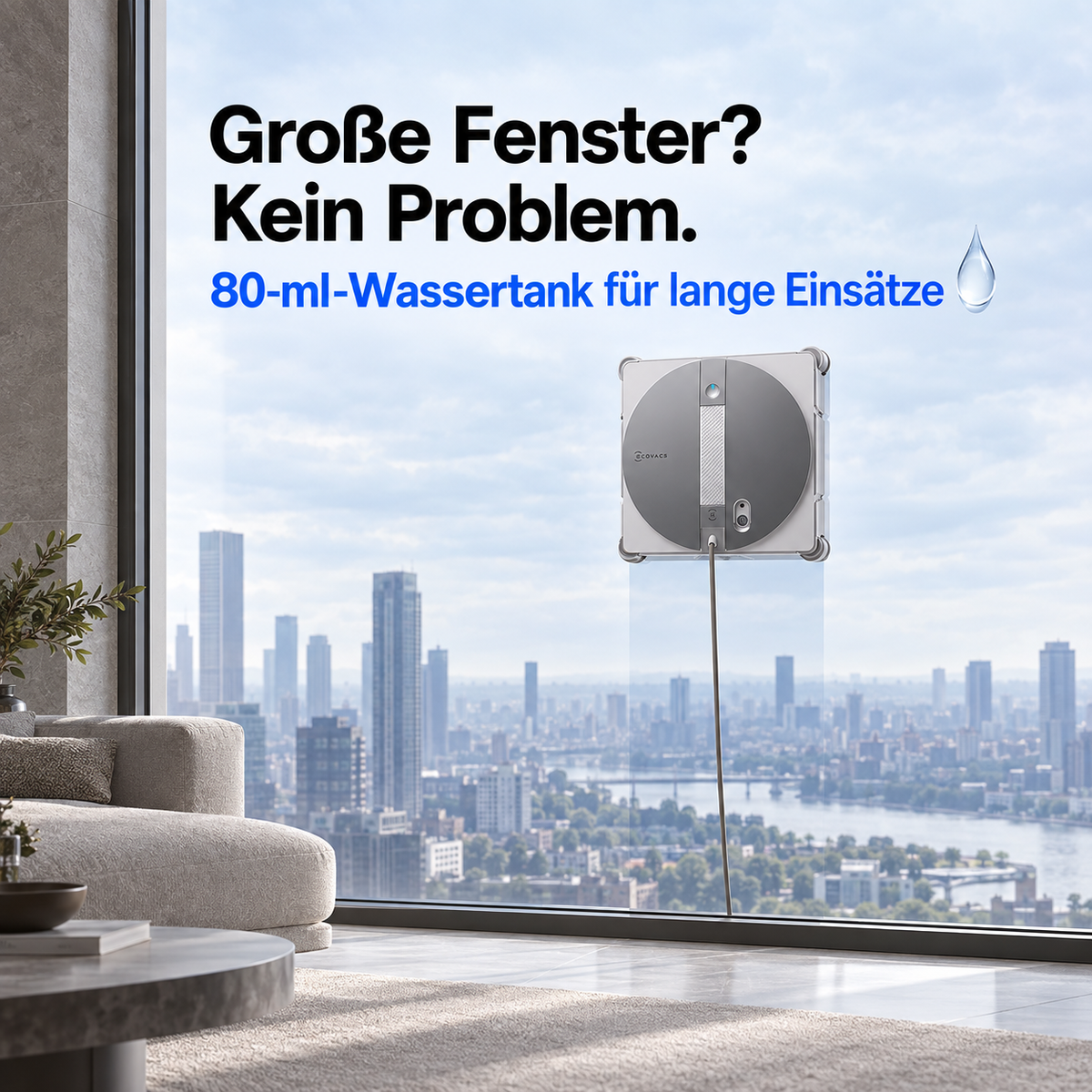Ecovacs Winbot W3 Omni Fensterputzroboter – Ecovacs Automatische Fensterreinigung für Glas & Fenster