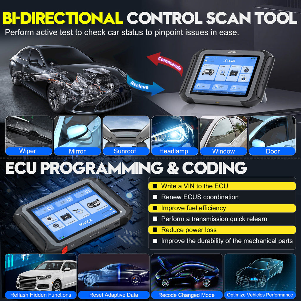 XTOOL X100 MAX Kfz Diagnosegerät mit KC501, Schlüsselprogrammierung, ECU-Codierung & bidirektionaler Diagnose
