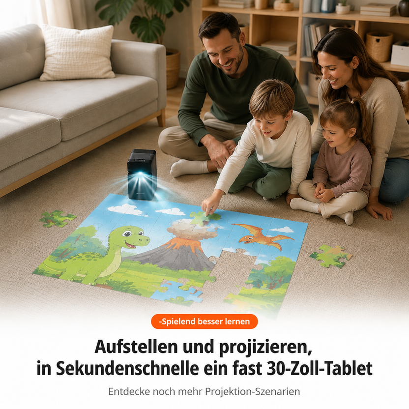 Tragbarer Beamer – HD Projektor für Heimkino, Filme, Gaming und Präsentationen