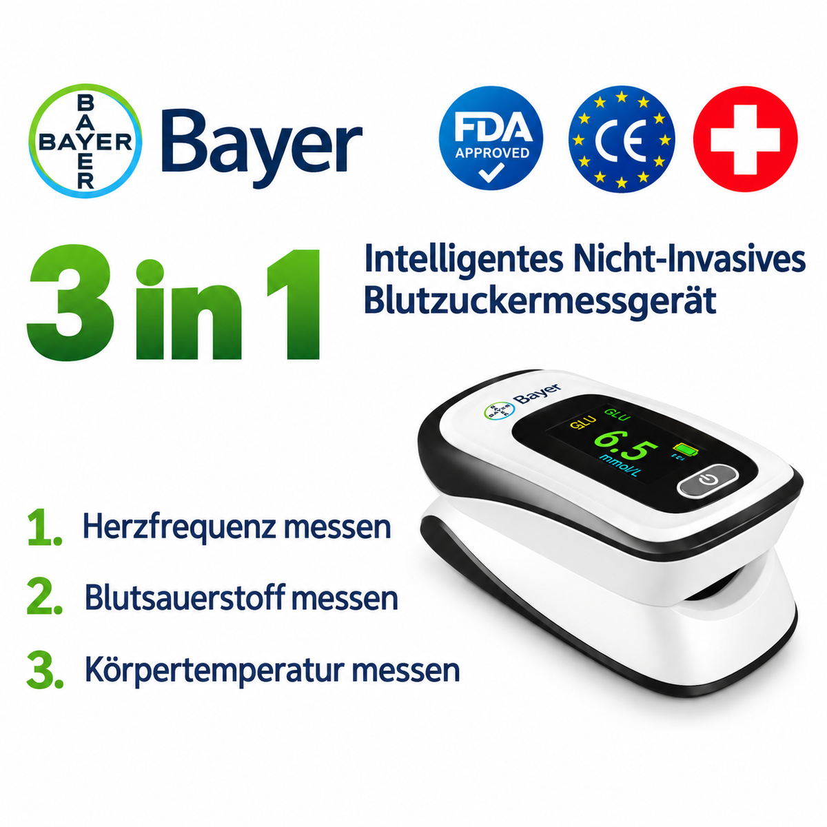 Digitales Blutzuckermessgerät mit LCD-Display – Schnell & Einfach für Zuhause