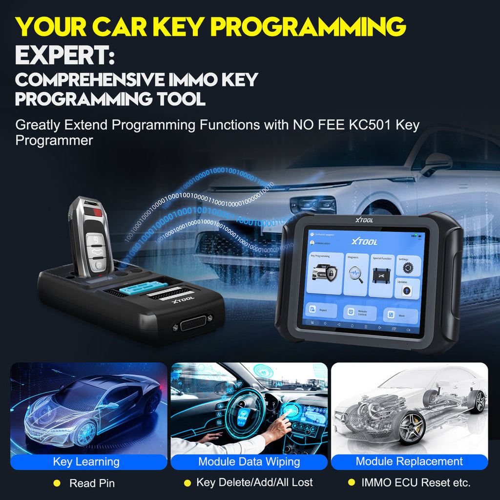 XTOOL X100 MAX Kfz Diagnosegerät mit KC501, Schlüsselprogrammierung, ECU-Codierung & bidirektionaler Diagnose